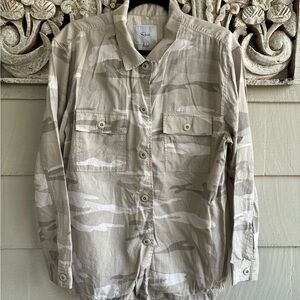 Rails Women’s Camouflage Shirt Jacket - Khaki Medium